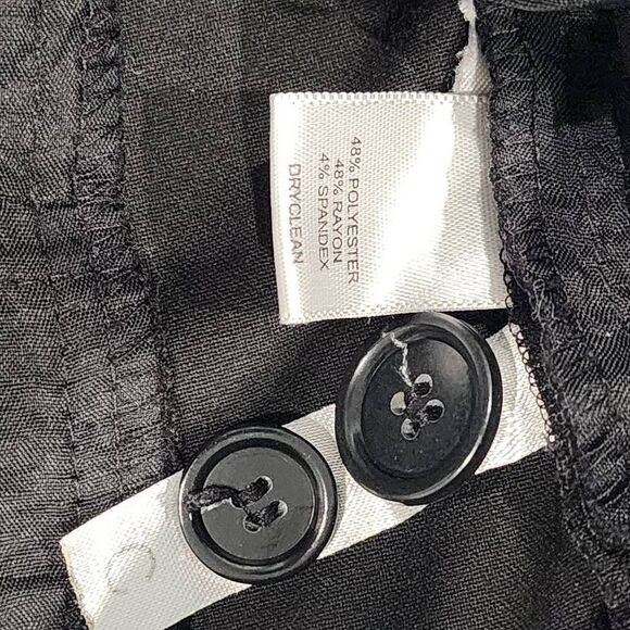 Ann Taylor Loft Dress Pants Womens Size 6 black Wide Leg Pockets Formal Pants - Picture 8 of 8